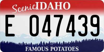 ID license plate E047439