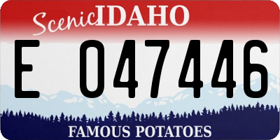 ID license plate E047446
