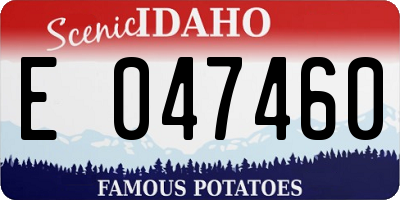 ID license plate E047460