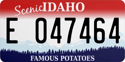 ID license plate E047464