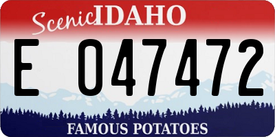 ID license plate E047472