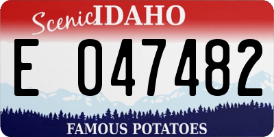 ID license plate E047482