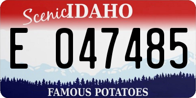 ID license plate E047485