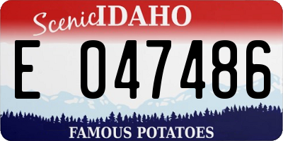 ID license plate E047486