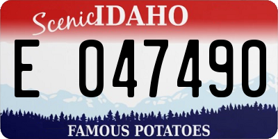 ID license plate E047490