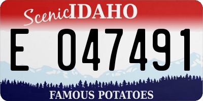ID license plate E047491