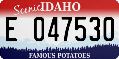 ID license plate E047530