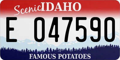 ID license plate E047590
