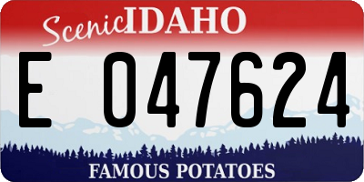 ID license plate E047624