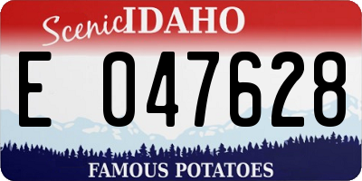 ID license plate E047628