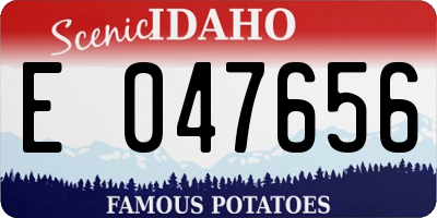 ID license plate E047656
