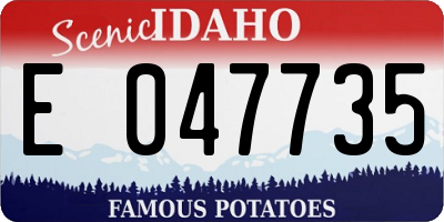 ID license plate E047735