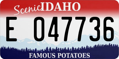 ID license plate E047736