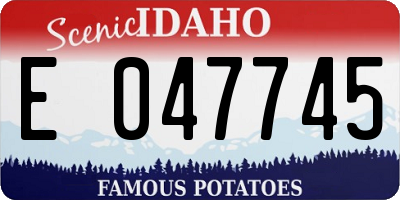 ID license plate E047745