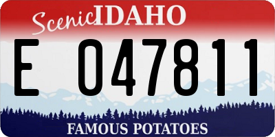 ID license plate E047811