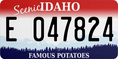 ID license plate E047824