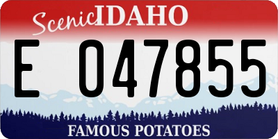 ID license plate E047855