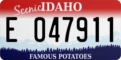 ID license plate E047911