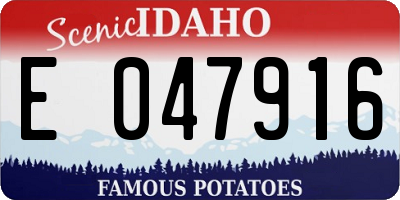 ID license plate E047916