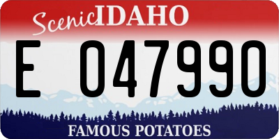 ID license plate E047990