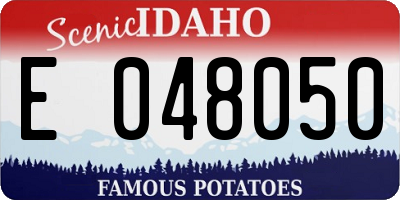 ID license plate E048050