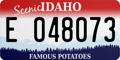 ID license plate E048073