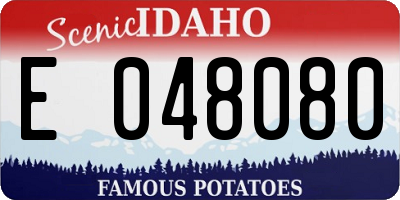 ID license plate E048080