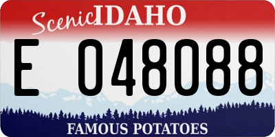 ID license plate E048088