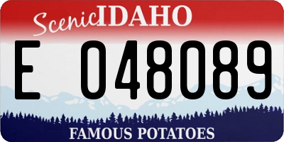 ID license plate E048089