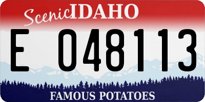 ID license plate E048113
