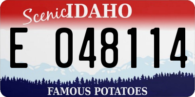 ID license plate E048114