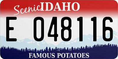 ID license plate E048116