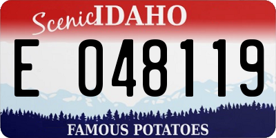 ID license plate E048119