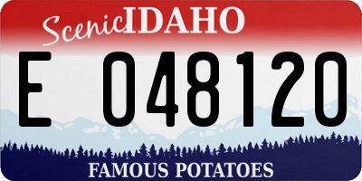 ID license plate E048120