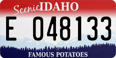 ID license plate E048133