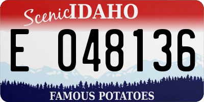ID license plate E048136