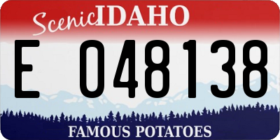 ID license plate E048138