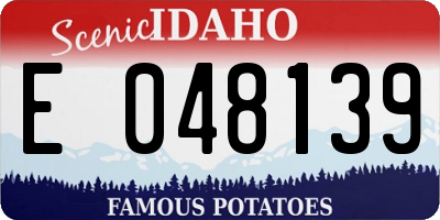 ID license plate E048139