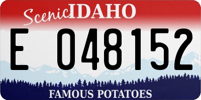 ID license plate E048152