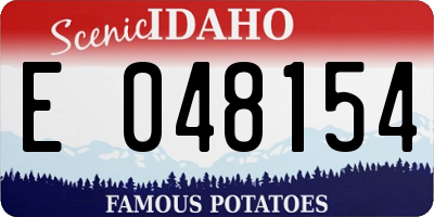 ID license plate E048154