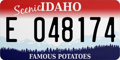 ID license plate E048174
