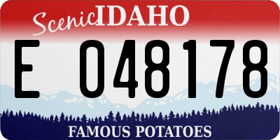 ID license plate E048178