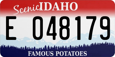 ID license plate E048179