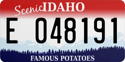 ID license plate E048191