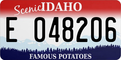 ID license plate E048206