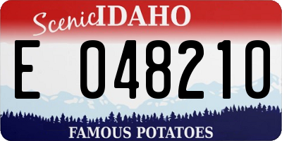 ID license plate E048210