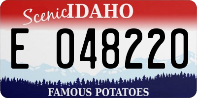 ID license plate E048220