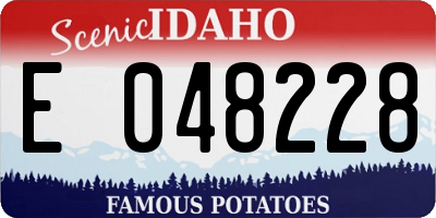 ID license plate E048228