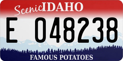 ID license plate E048238