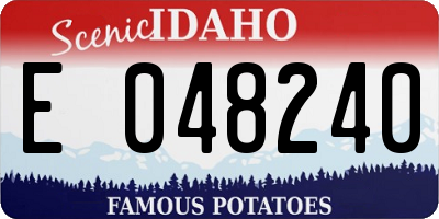 ID license plate E048240
